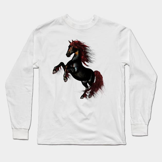 Awesome wild fantasy horse Long Sleeve T-Shirt by Nicky2342